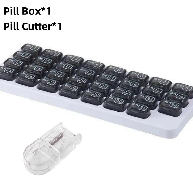 Monthly Pill Organizer 31 Day Pill Organizer Large Removable Medication Portable Case Box Holder Daily Medicine Vitamins  Travel