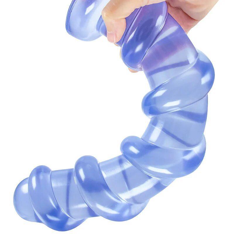 PVC Threaded Anal Plug Vaginal Massage Stick Deep Anal Expansion Masturbator Fisting Gay Sex Toys Realistic Dick