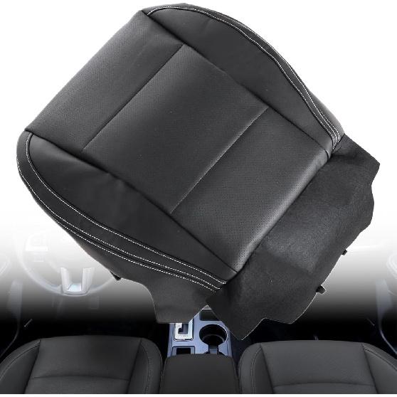 NLQR Front Driver Side Bottom Replacement Seat Cover Perforated Microfiber Leather Black for Subaru Outback Legacy 2015 2016 2017 2018 2019