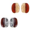 Trendy Irregular Brown Amber Resin Earrings For Women Unique Alloy Jewelry Accessory Portable for Seasonal Outfits