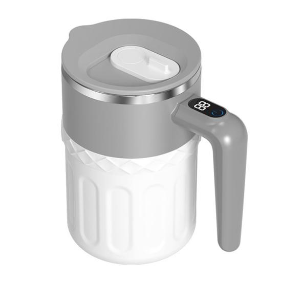 Tasse à Mélange Automatique avec Affichage de la Température Tasse à Café Électrique Mug Auto-Mélangeur Tasse Isolée à Double Paroi pour Café Shakes Protéinés