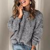 Women's Casual Long Sleeve Polka Dot Knit Sweater