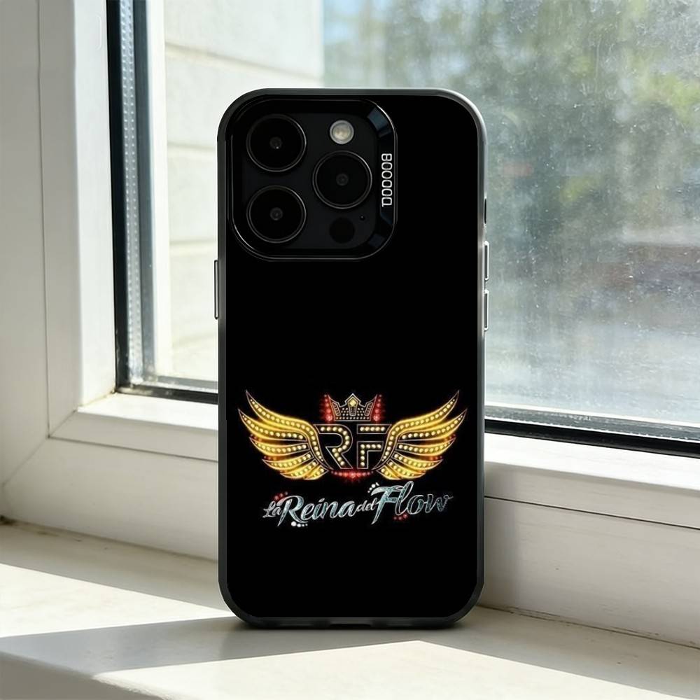 La-La Reina Del Flow Handyhülle Für iPhone 17,16,15,14,13,12,11 Plus,Pro Max,XS,Farbige Silberbeschichtete Innenabdeckung