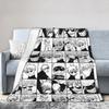 Gojo Satoru Manga Collage Blankets Flannel  Winter Anime Jujutsu Kaisen Soft Throw Blanket for Bedding Outdoor Bedding Throws