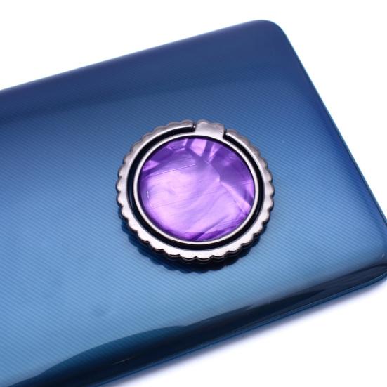 Finger Ring Holder 360 Degree Rotation Colorful Round Shell Pattern Phone Grip Finger