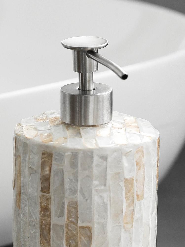 Natural Seashell Soap Dispenser Ceramic Hand Sanitizer Bottle Lotion Bottle Dispenser Bottle Hotel Home Bathroom Accessories