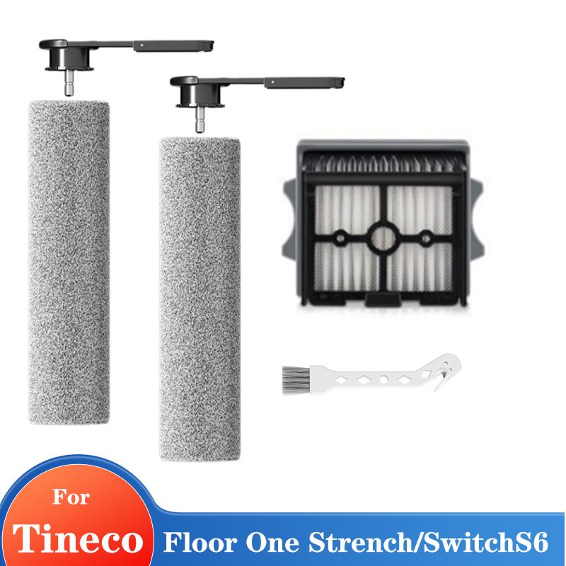 For Tineco Floor One Stretch S6 /Switch S6 Vacuum Cleaner Accessories Detachable Soft Roller Brush HEPA Filter Kit Parts