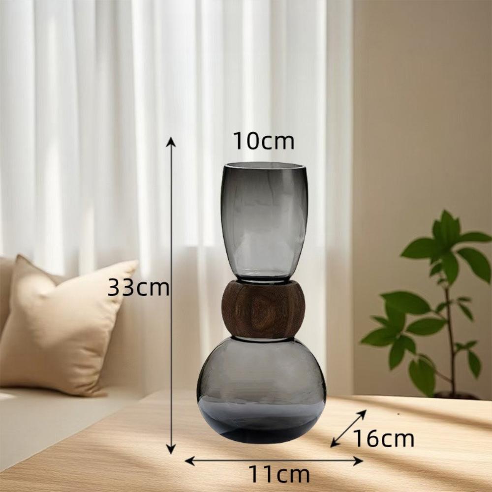 Creative Design Glass Vase Hydroponic Flower Arrangement Vase Dining Table Coffee Table Decoration Cute Simple Gift Idea