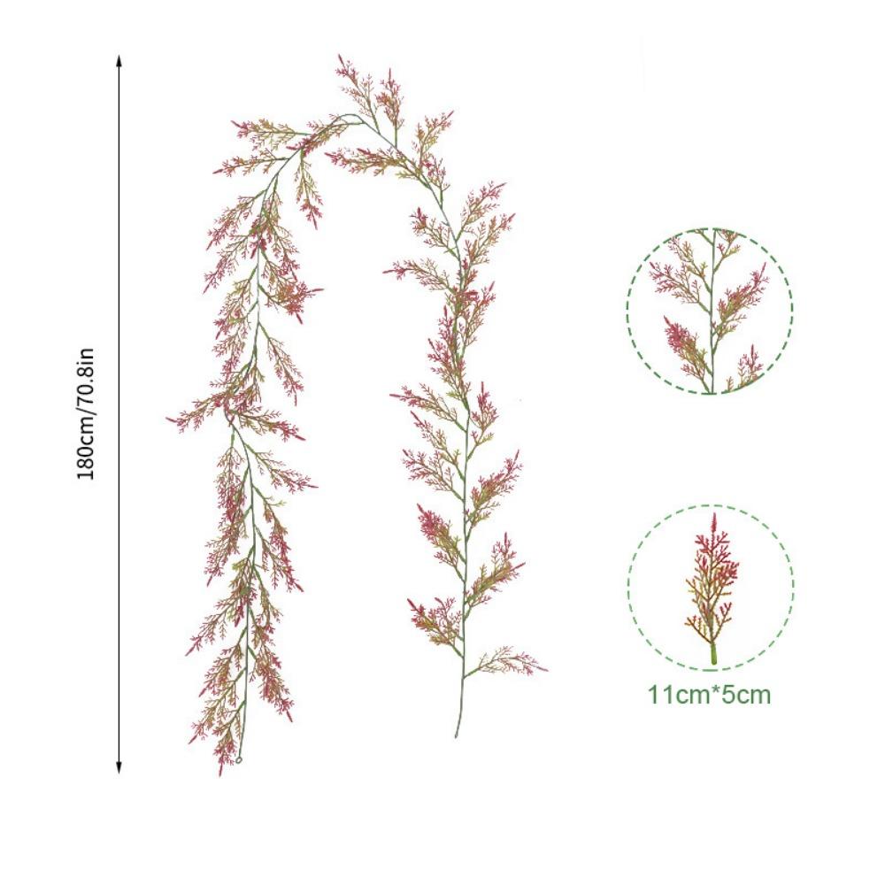 

Green Christmas Pine Garland Plastic Party Supplies Lifelike Pine Vine Wedding Favors Xmas Tree Ornament Artificial Pine