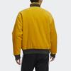 Adidas Corduroy Jacket with Embroidered Logo, Warm, Athletic, Stand Collar, Fitted Men Jacket Yellow HD0361