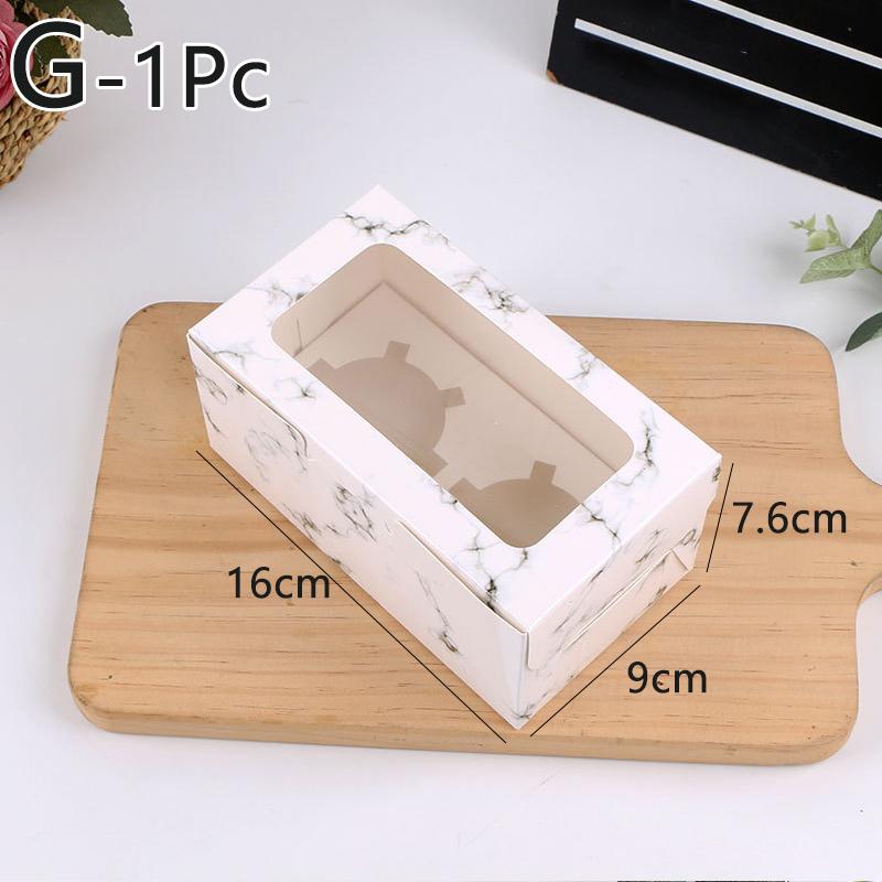 1PC Cupcake Muffin Pastry Packaging Box Gift Boxes 2/4/6 Hole Kraft Paper Box Cake Box Party Supplies