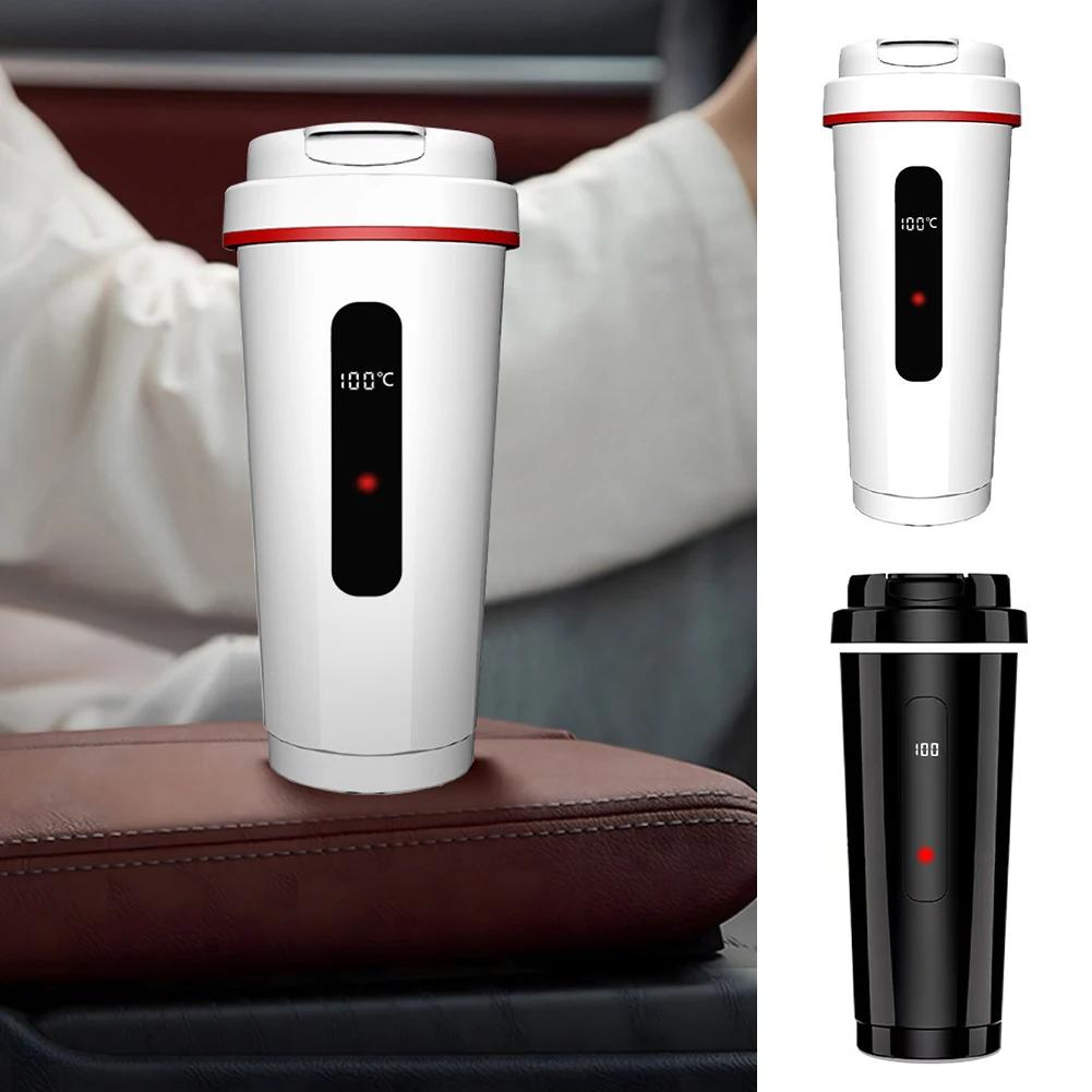 Portable 500ml Car Electric Kettle 12V 24V 316 Stainless Steel Heating Cup Vehicle Auto Boiling Water Warmer Thermos