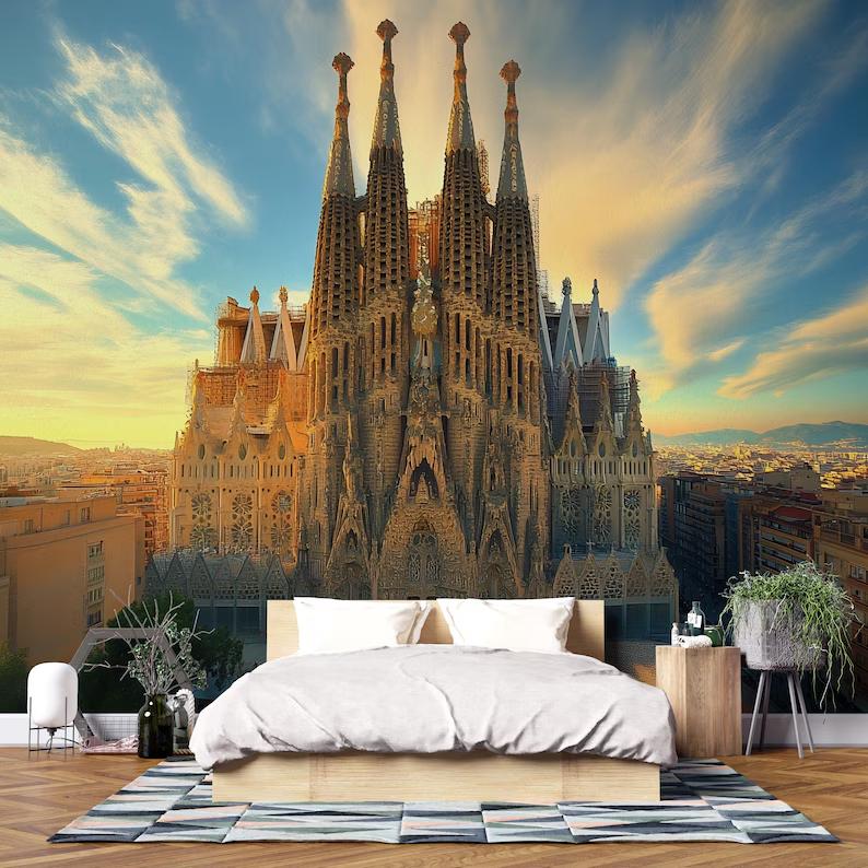 Sagrada Familia, Barcelona tapestry 75x100 чёрный