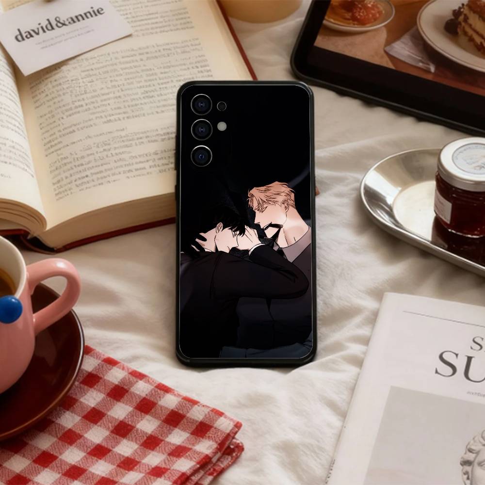 BL Manhwa R-roses And Champagne Phone Case For Samsung S 25,24,23,22,30,21,10,9,Ultra,Plus,Lite,FE,4,5 G Soft Black Case