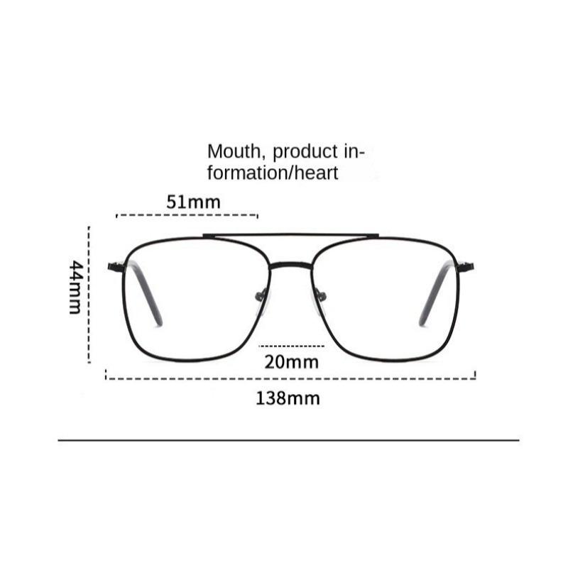 Pochromic Anti Radiation Farsight Eyeglasses Fashion Square Metal Glasses Woman Men