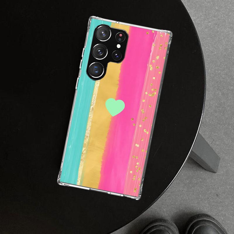 Rainbow Gradient Love Phone Case Cover for Samsung Galaxy S26 S25 Edge S24 S23 Ultra S22 Plus S21 FE S20 + Art Customized Fundas