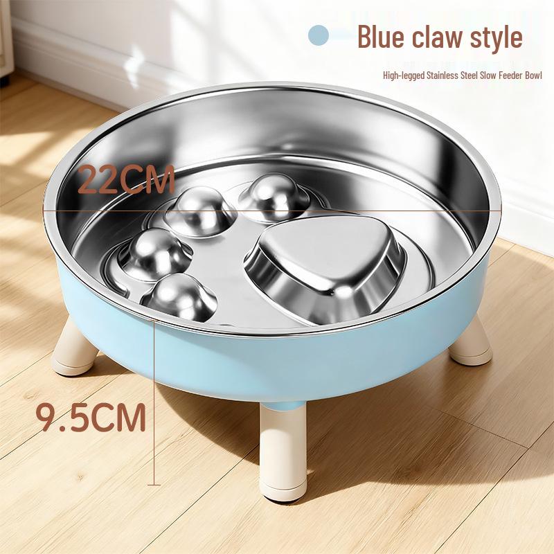 Stainless Steel Non-Slip Slow Feeder Bowl for Pets - Large Capacity for Dogs and Cats