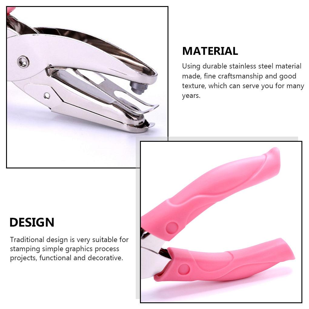 Manual Puncher Steel Heart Round Binding Supplies Crafts School Stationery Handheld Paper Punch Scrapbooking Loose-Leaf