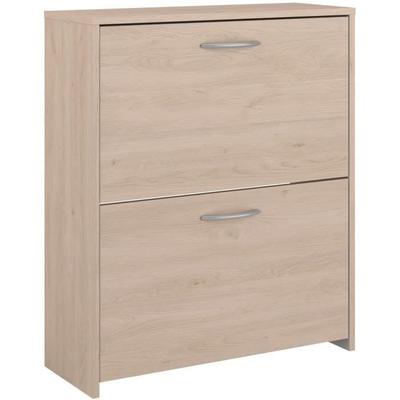 2-Door Shoe Cabinet - EASY LIFE - Oak Decor - W66.5 X D25.1 X H78.5cm - PARISOT