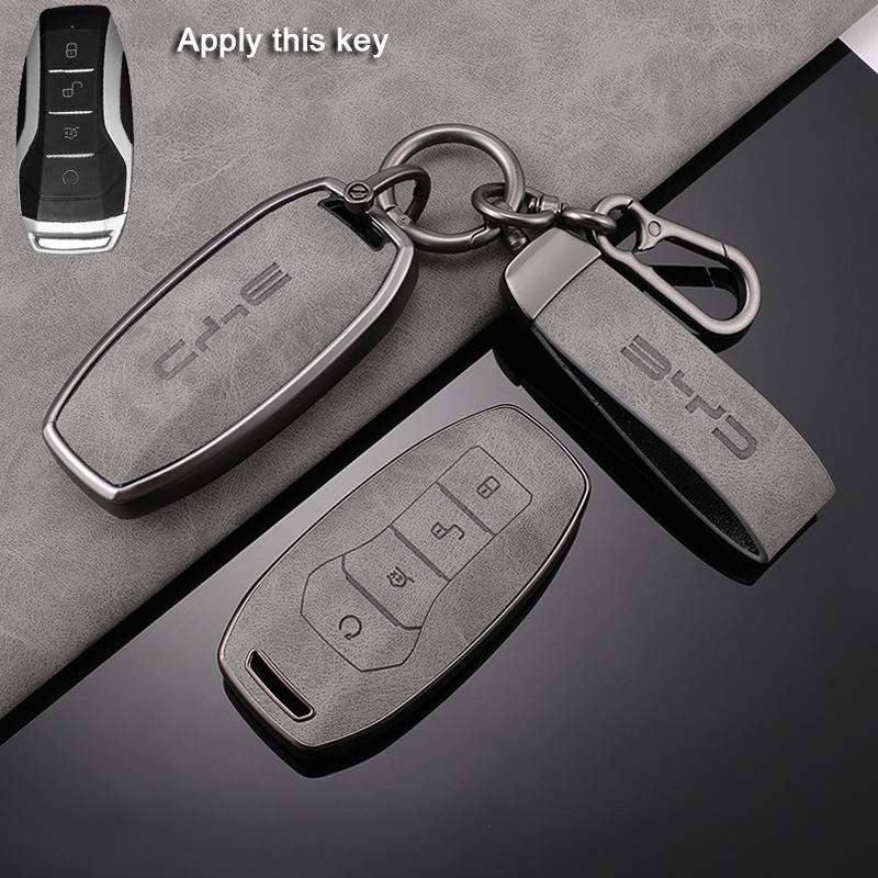 Car Key Case For BYD Yuan Plus ATTO 3 Song Han Pro Dmi Dolphin Seagull Seal U Leather Auto Accessories Keychain Key Cover Shell