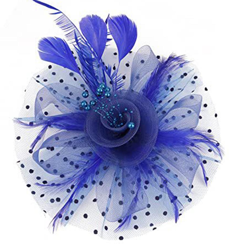 Feather Headpiece Women Mesh Hat Hair Band Headband Wedding Accessories Feather Headband Hat Party Hairpiece