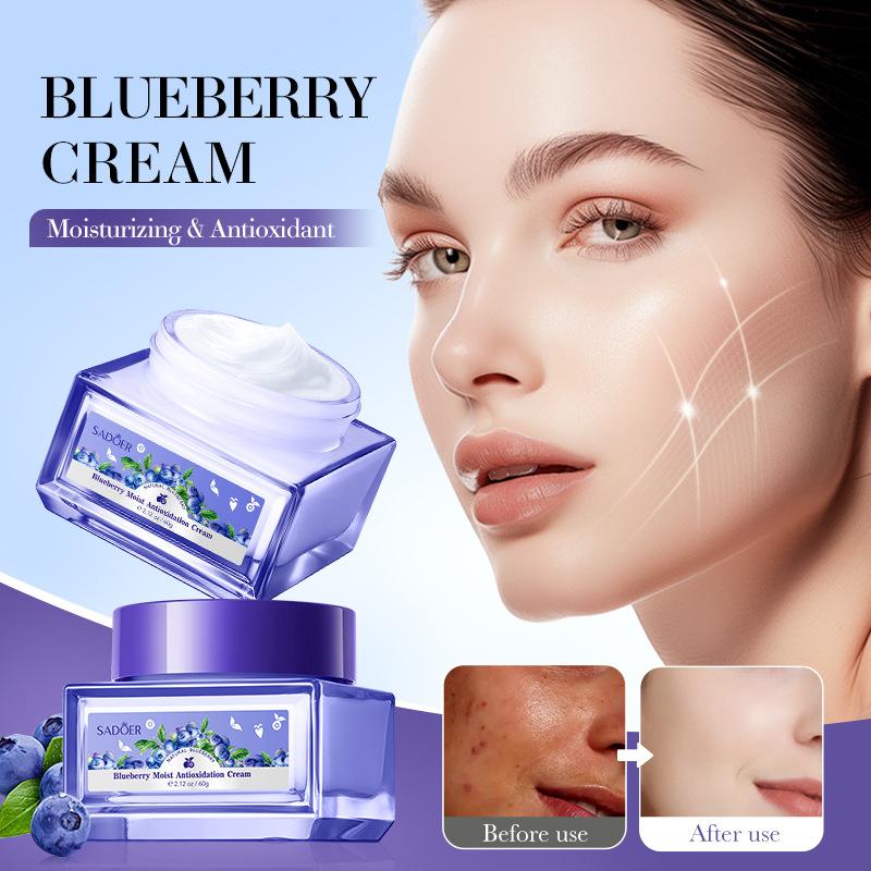 Blueberry Hyaluronic Acid Cream 60g SADOER Hydrating Moisturizing Antioxidant Cream
