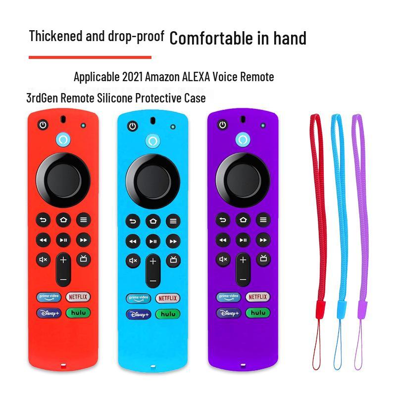 

Универсальный чехол-накладка для пульта дистанционного управления с полной защитой для Fire TV Stick 3-го поколения 2021 года Glowing Red - Checkered