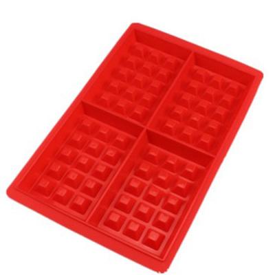 4 Cavity Waffle Silicone Mold Non-stick Cake Chocolate Bakeware Baking Tools