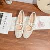 Summer new flat-soled single shoes women's 2025 temperament ballet style mesh women's shoes wear high-end soft-soled casual shoes