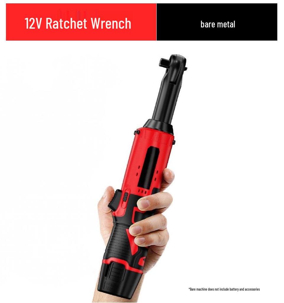3/8" Cordless 90° Right Angle Electric Ratchet Wrench, 12V Rechargeable for Stage Truss & Automotive Use