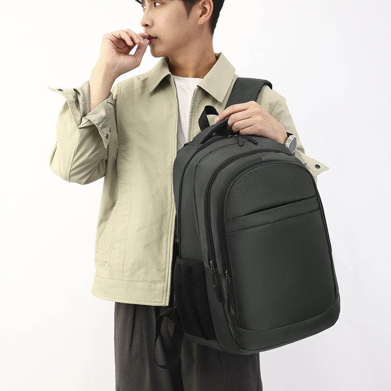 Minimalist men's business backpack with large capacity for middle and high school students, printed with logo, travel computer backpack