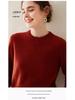 Women's Thickened Cashmere Sweater: Double-Strand Loose Short Knit, Round Neck, Warm Base Layer, Regular Shoulder.