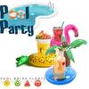 Dog Pool Floats Set, Dog Float Raft with Collapsible Dog Bowl, Non-Toxic Floating Dog Water Toys for Small Dog, Puppy and Doggies, Coconut Tree