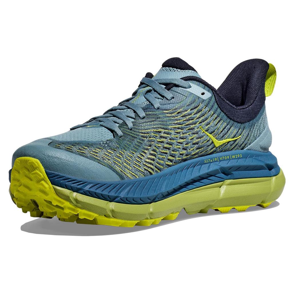 HOKA Mafate Speed 4 Stone Blue Dark Citron Men Sneakers 1129930-SBDCT
