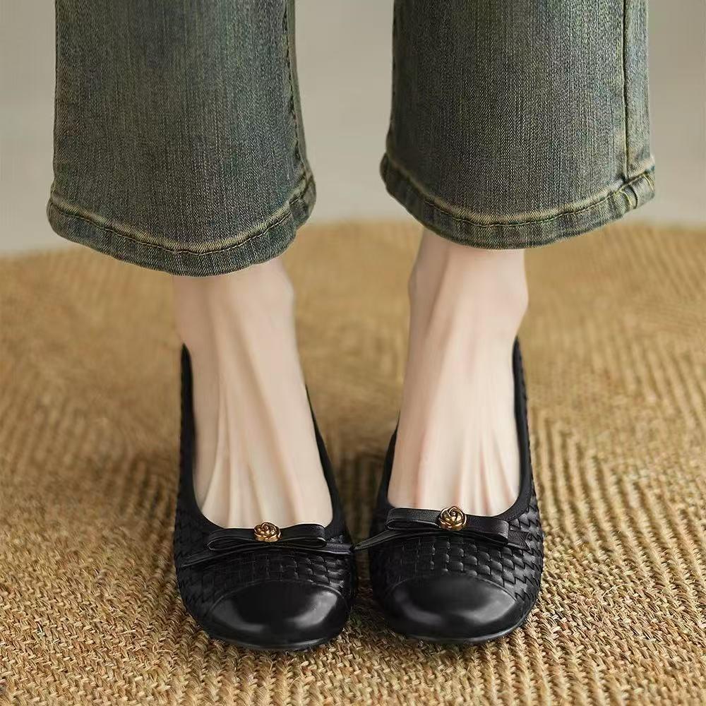 Single Shoe French Soft Sole 2025 Autumn New Shallow Chunky Heel Women's Shoes