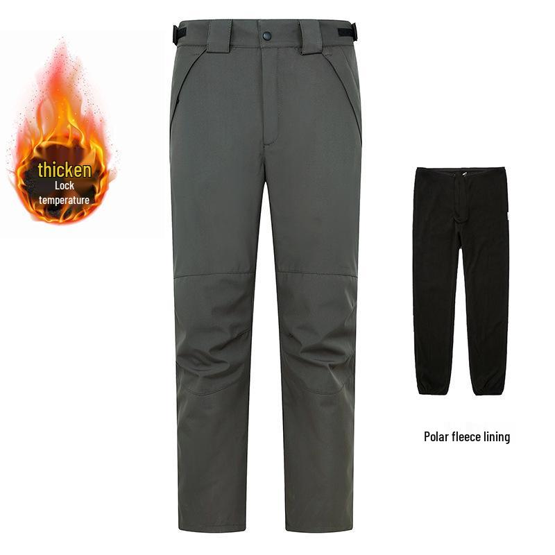 

Unisex Waterproof Fleece-Lined Detachable Hiking & Ski Pants 2XL сірий колір
