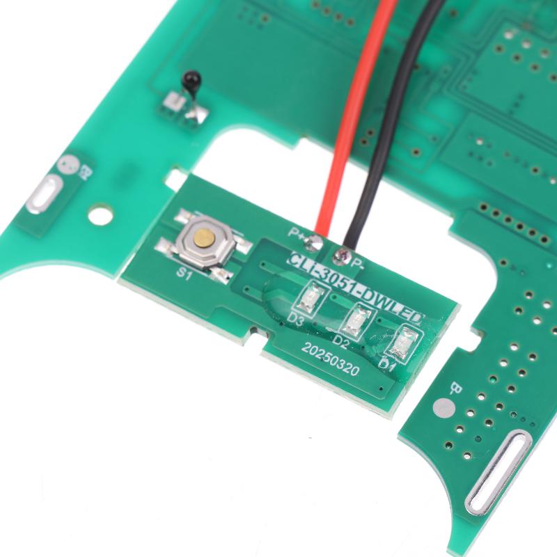 1Pcs For Dewalt 18/20V Dcb183 Dcb206 Dcb203 Dcb200 Key Led Li-Ion Battery Bms Pcba Charging Low Voltage Protection Circuit Board