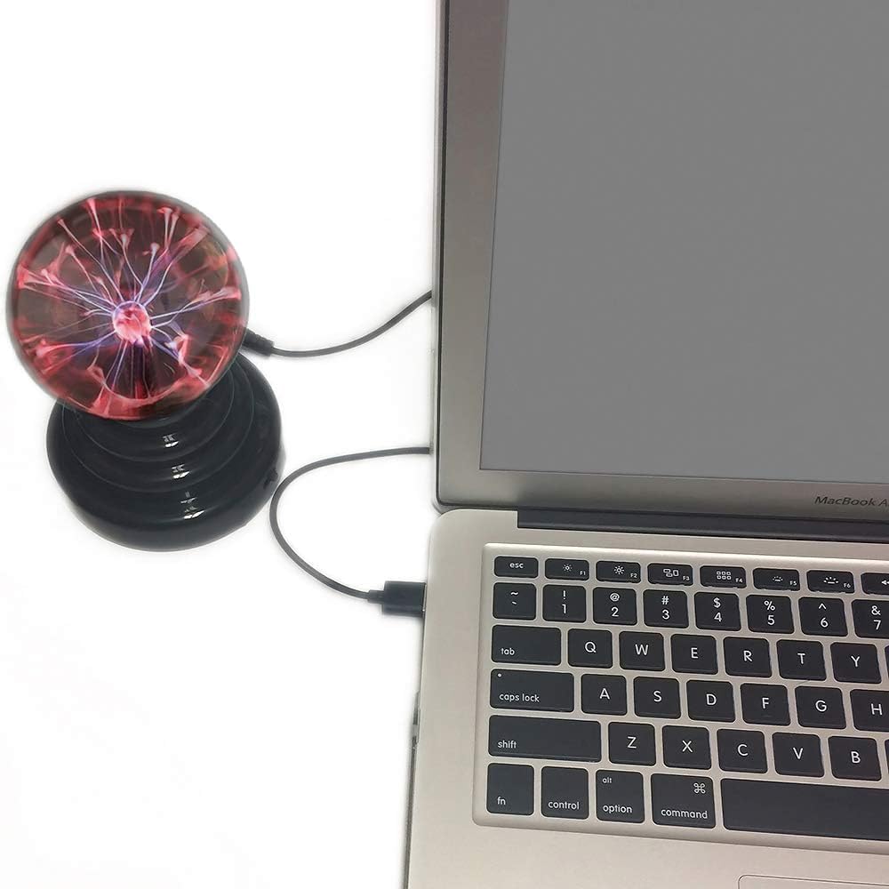Lancoon Plasma Ball Light Lamp Static Electricity Globe Electric Lightning Ball Touch Sensitive USB Powered Nebula Thunder Lightning Plug-in Plasma