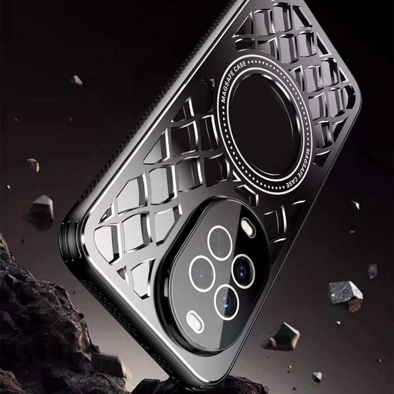 Heat Dissipation Aluminum Alloy Magnetic Ring Case For Huawei Nova 14 Ultra 14Pro Magsafe Wireless Charging Shockproof Cover