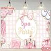 Girl's birthday, wedding and graduation background, suitable for baptism, first communion, spa-themed party decoration