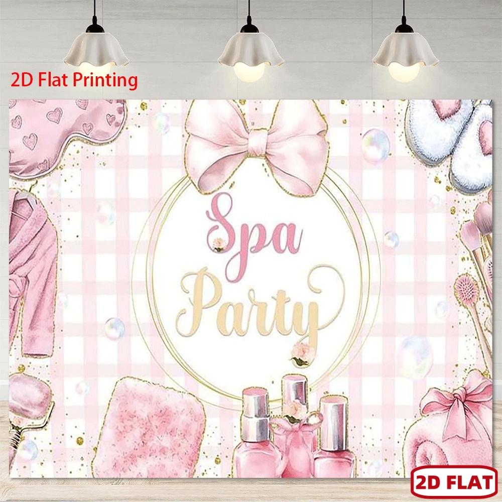Girl's birthday, wedding and graduation background, suitable for baptism, first communion, spa-themed party decoration