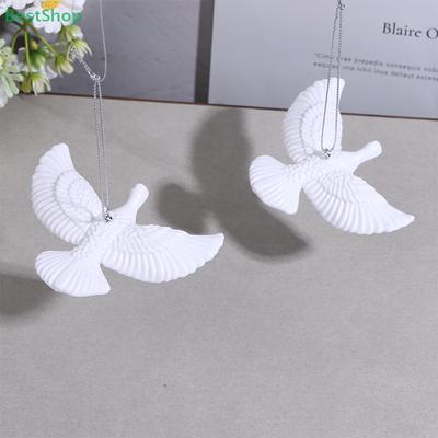 2Pcs White Dove Christmas Ornaments Peaceful Acrylic Bird Decorations for Tree, Home & Holiday Gifts