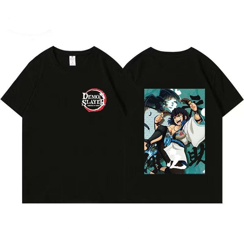 Ghost Killer Blade Printing Pure Cotton Loose Fashion Couple T-shirt Summer New Retro Fashion Men's and Women's Streetwear