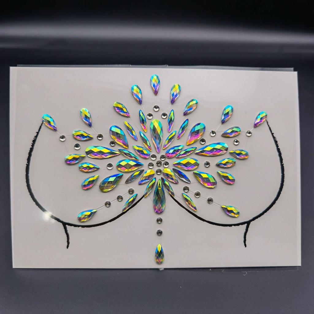 High-Quality Rhinestone Tattoo Stickers for Face and Nipple 