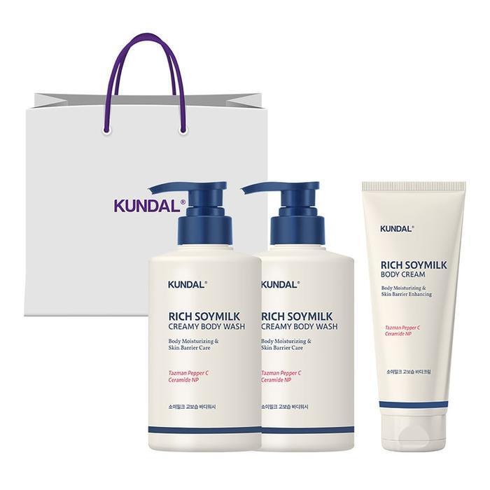 

KUNDAL Soy Milk Body Line Gift Set (2 x 500ml Washes, 200ml Body Cream) (31675925)