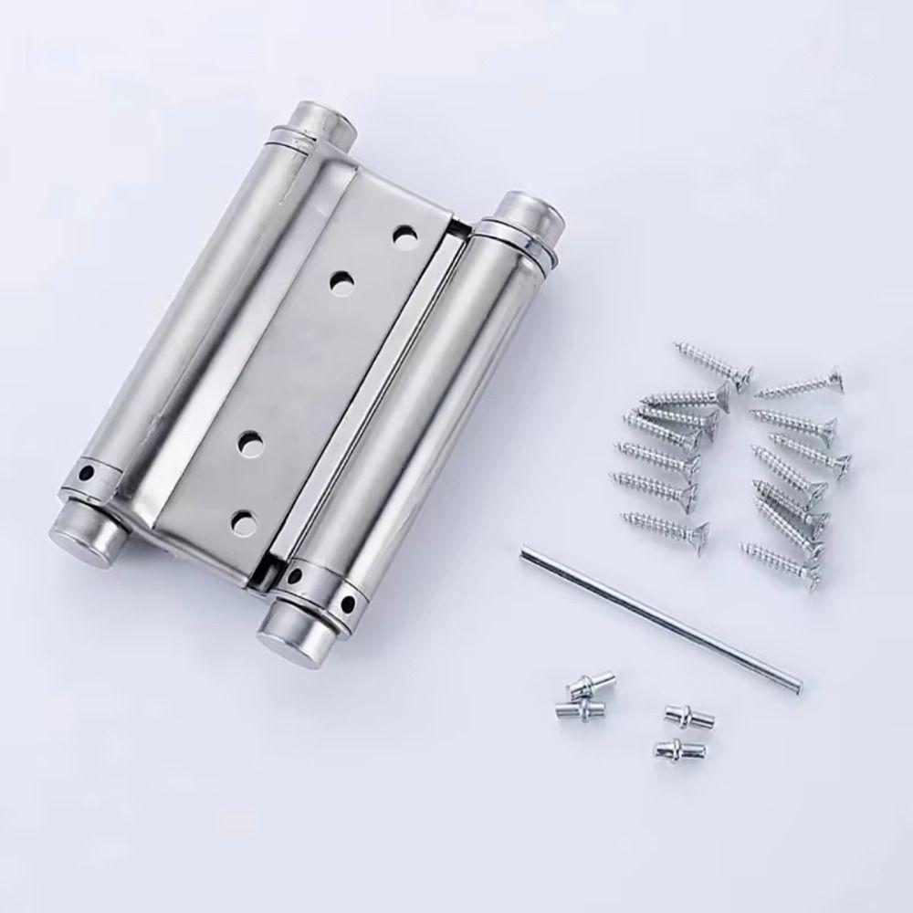 1Pcs Double Opening Door Hinge With Inner And Outer Free Spring Hinge Hardware Accessory