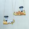 Resin Animal Garden Lights Solar Lights Waterproof Garden Decorative Hanging Lamp Outdoor Lights for Patio Balcony Yard Ornament