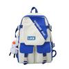 School Bag Women's High-value Simple Backpack Large-capacity Contrasting Color Trendy Brand Universal Backpack for Junior High School Students