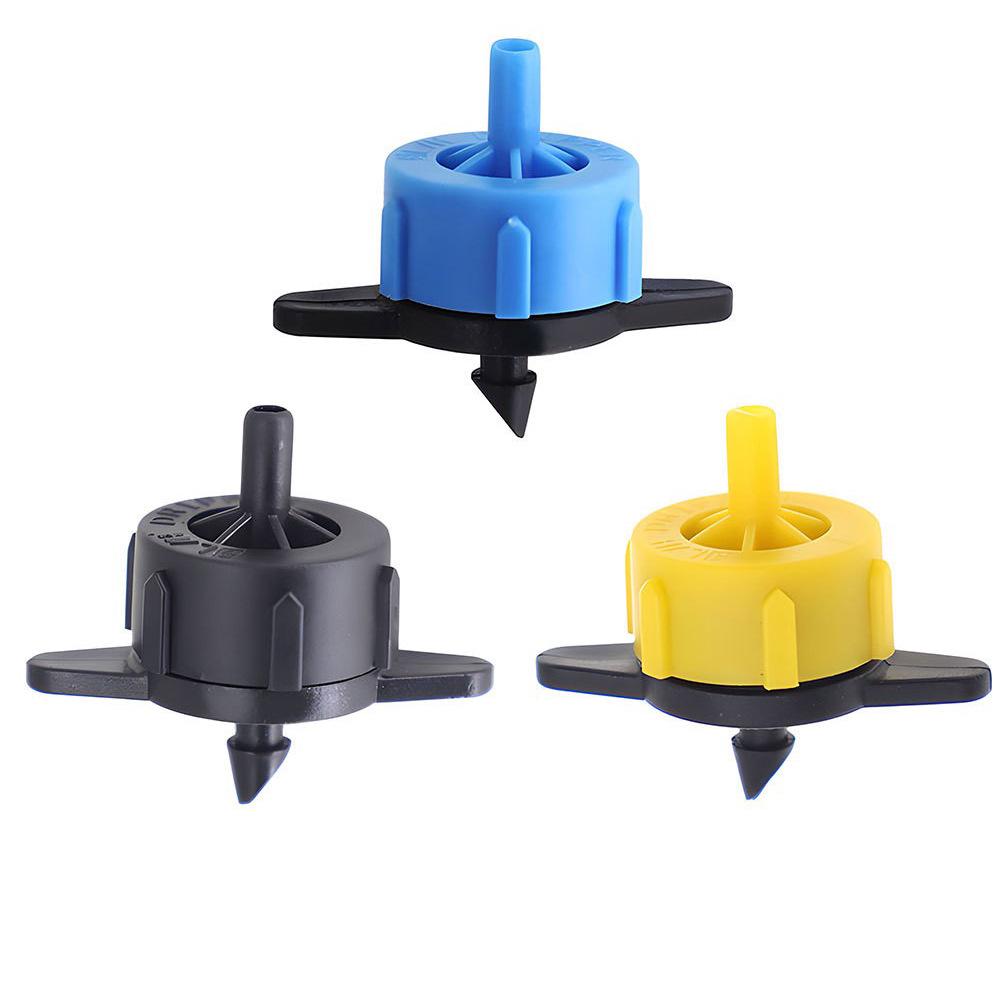 Pressure-compensated 4L/8L/h dripper: Steady flow regulator, washable drip head, irrigation pipe fitting.