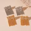 European and American Zircon Cross Wide Face Short Fringed Silver Needle Earrings Real Gold Electroplating Light Luxury Earrings 